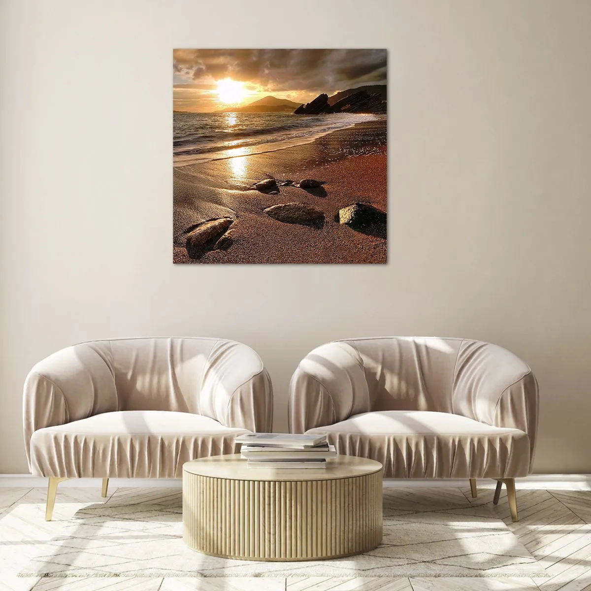 Obraz na skle - Choď za slnkom k výšinám - 60x60 cm