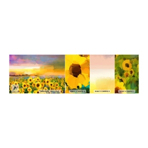 Vzorka Fototapeta Standard Eco - Samotné slnko zostúpilo na zem - Slnečnicové pole, slnečnica, Príroda - 100x30 cm