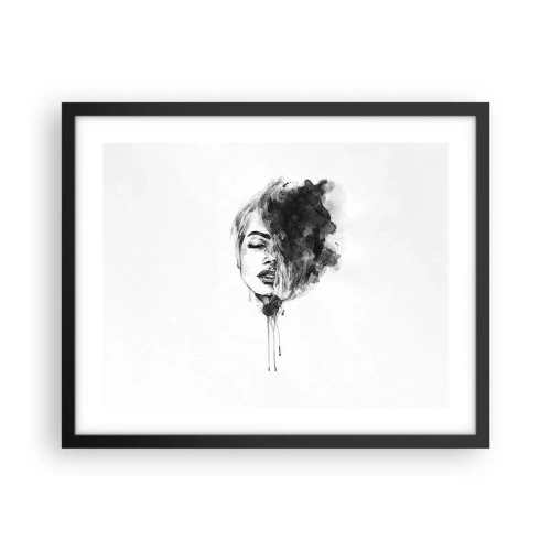 Plagát v čiernom ráme - O čom sníva dievča - 50x40 cm