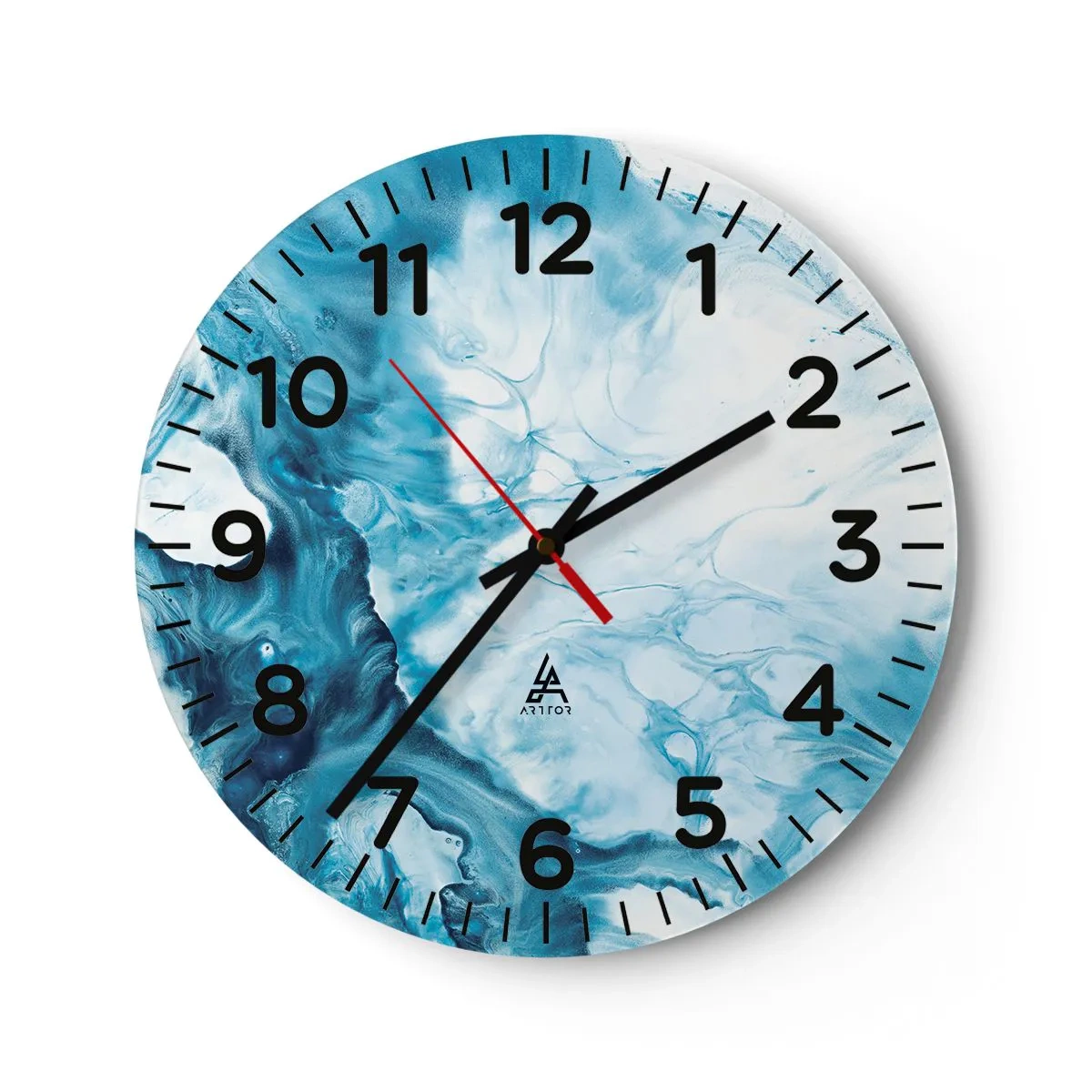 Nástenné hodiny - Modrý koncert - 40x40 cm