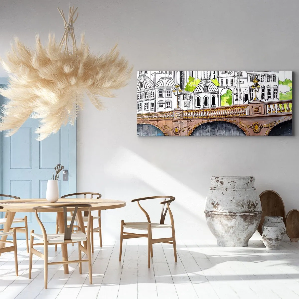 Obraz na plátne - Mesto ako maľované - 160x50 cm