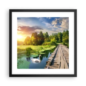 Plagát v čiernom ráme - Leto, leto všade - 40x40 cm