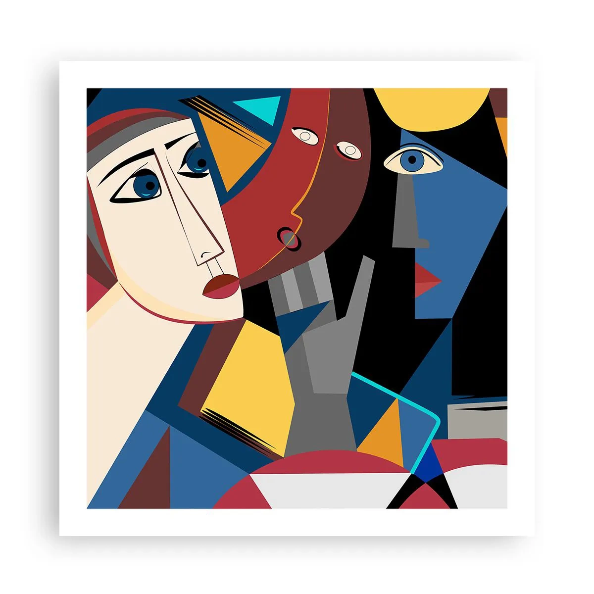 Plagát - Konverzácia kubistov - 60x60 cm
