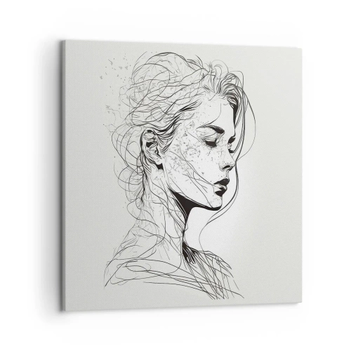 Obraz na plátne - Portrét v zamyslení - 50x50 cm