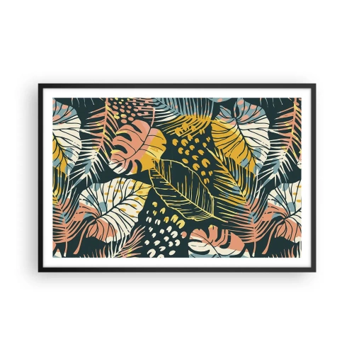 Plagát v čiernom ráme - Listová fantázia - 91x61 cm