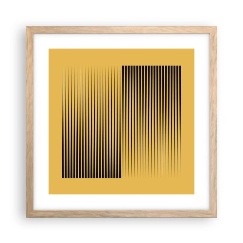 Plagát v ráme zo svetlého duba - Štvorec protikladov - 40x40 cm