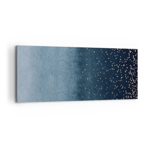 Obraz na plátne - Kompozícia – modrej fázy - 100x40 cm