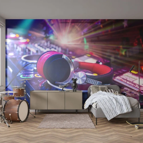 Fototapeta Premium Canvas - Bude, bude sa diať - Hudba, Hudobné štúdio, Slúchadlá - 250x175 cm