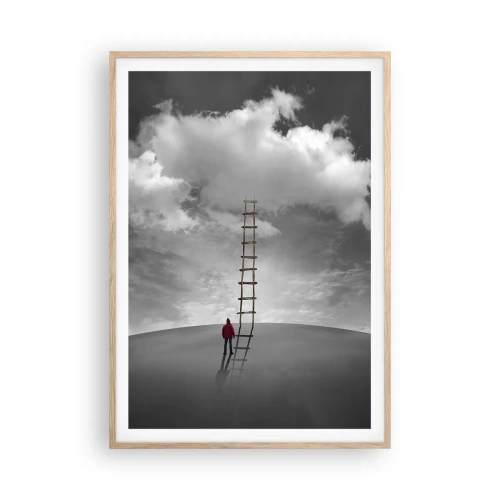 Plagát v ráme zo svetlého duba - Všetko je možné - 70x100 cm