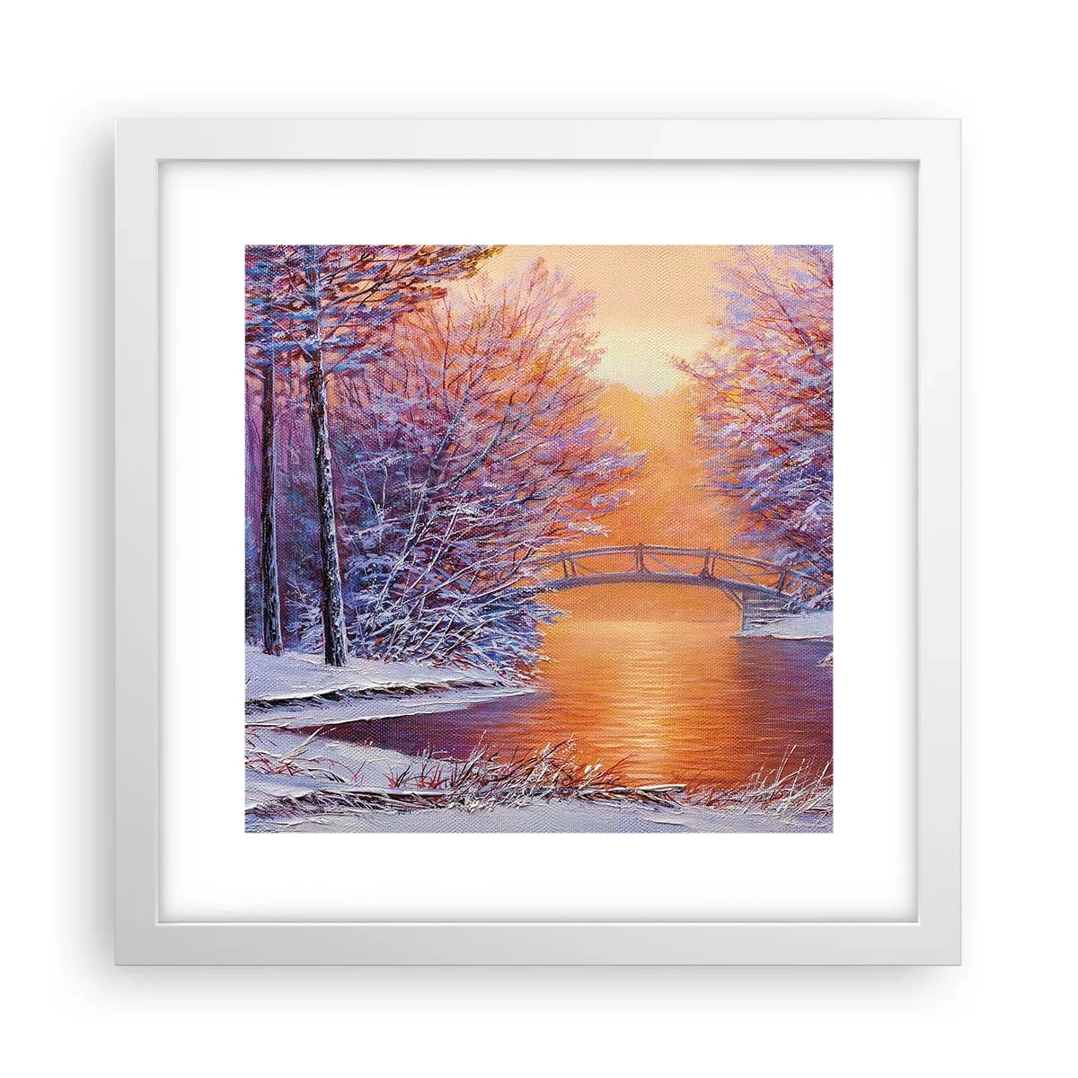 Plagát v bielom ráme - Stretneme sa tu - 30x30 cm