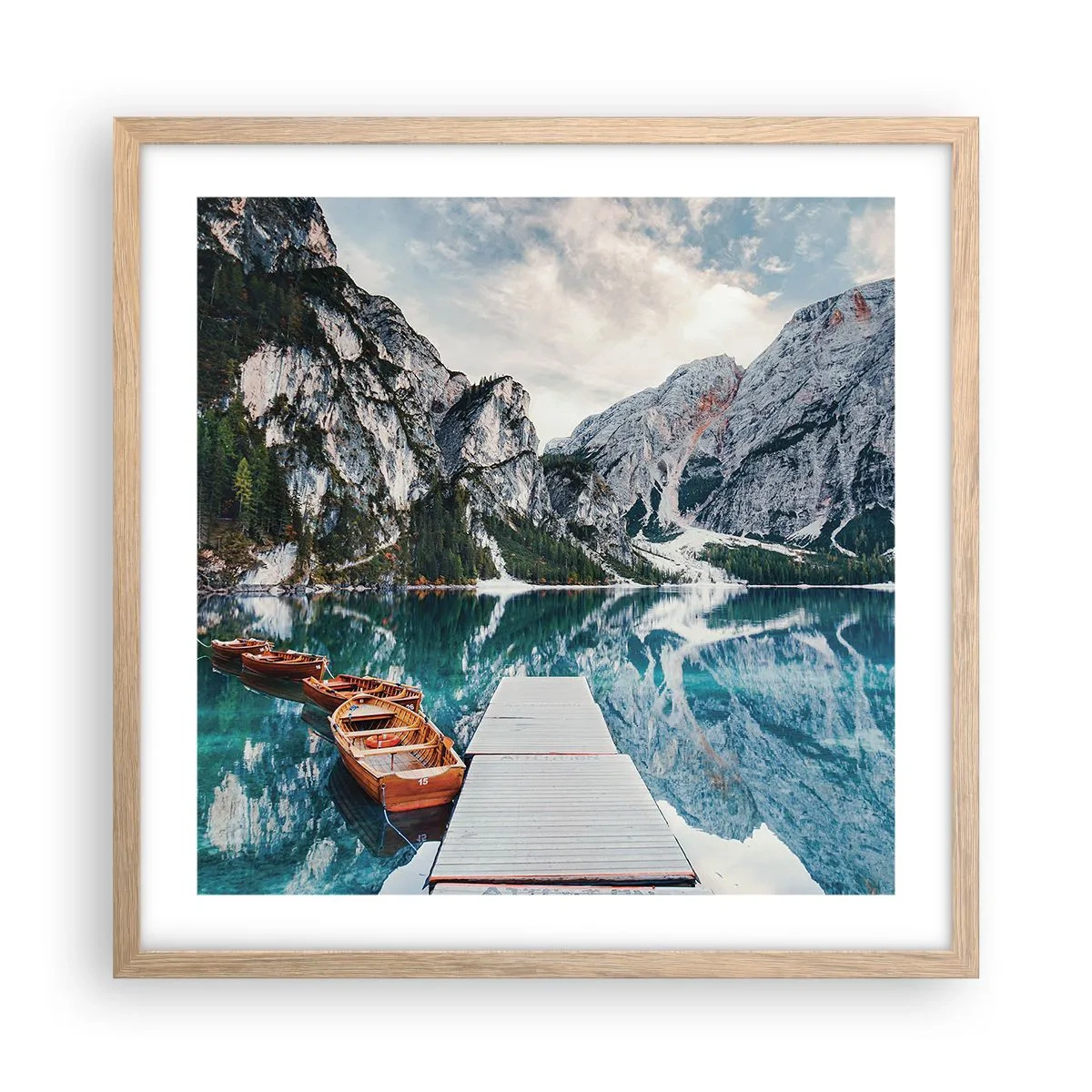 Plagát v ráme zo svetlého duba - Ukážeme vám krásu - 50x50 cm