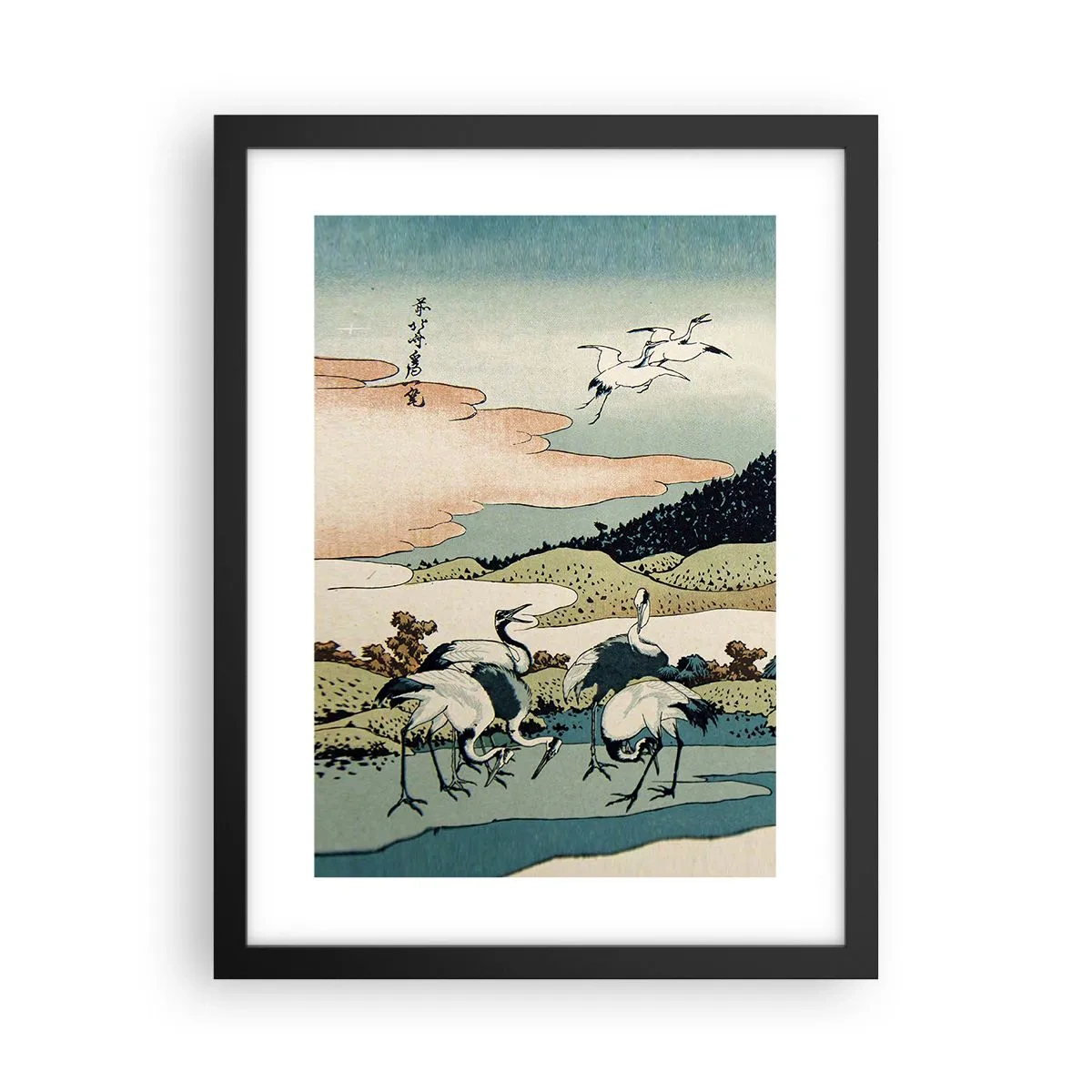Plagát v čiernom ráme - V japonskom duchu - 30x40 cm