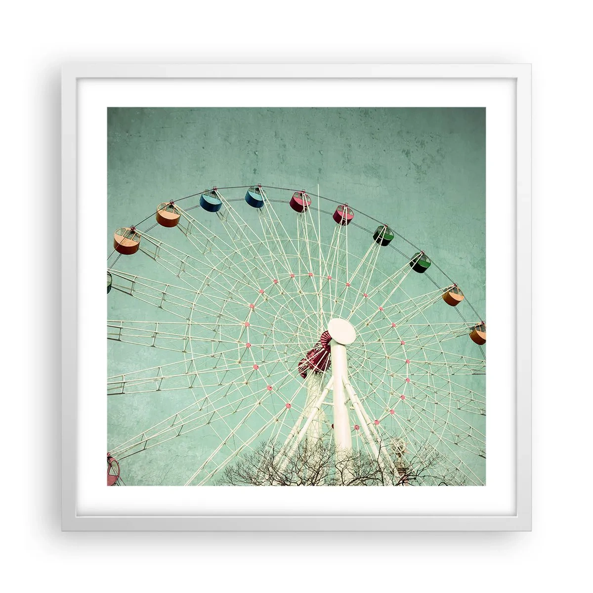 Plagát v bielom ráme - Pozývame vás na zábavu - 50x50 cm