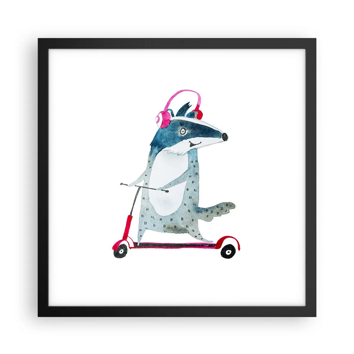 Plagát v čiernom ráme - Jazvečie radosti - 40x40 cm