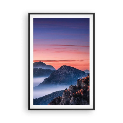 Plagát v čiernom ráme - Nad údoliami - 61x91 cm