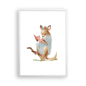 Plagát v bielom ráme - Prečítaj mi, mama - 50x70 cm