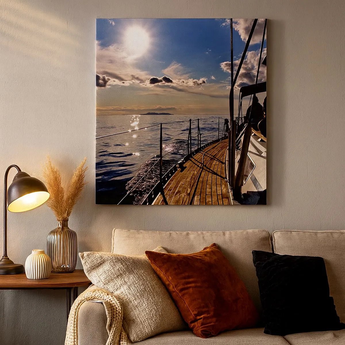 Obraz na plátne - Plavba smerom k slnku - 30x30 cm