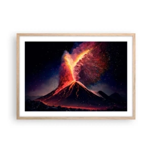 Plagát v ráme zo svetlého duba - Krása a hrôza - 70x50 cm