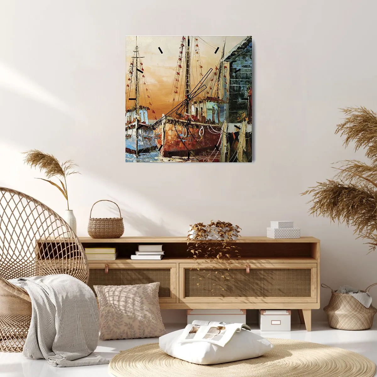 Nástenné hodiny - Pokojný návrat - 30x30 cm