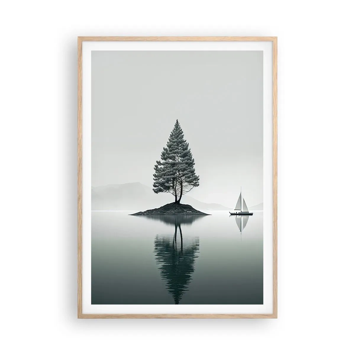 Plagát v ráme zo svetlého duba - Snívanie - 70x100 cm