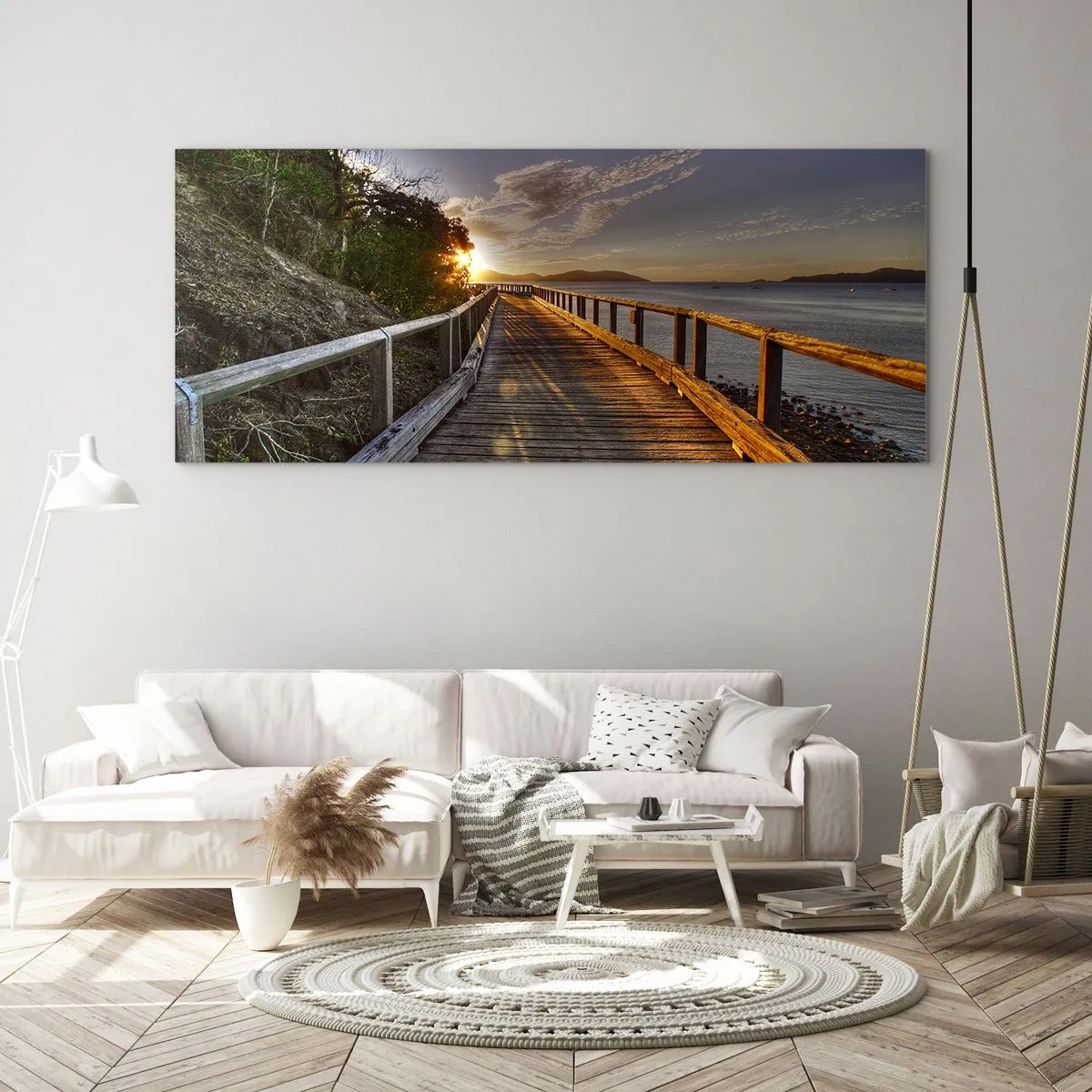 Obraz na skle - Ísť, stále ísť smerom k slnku - 120x50 cm