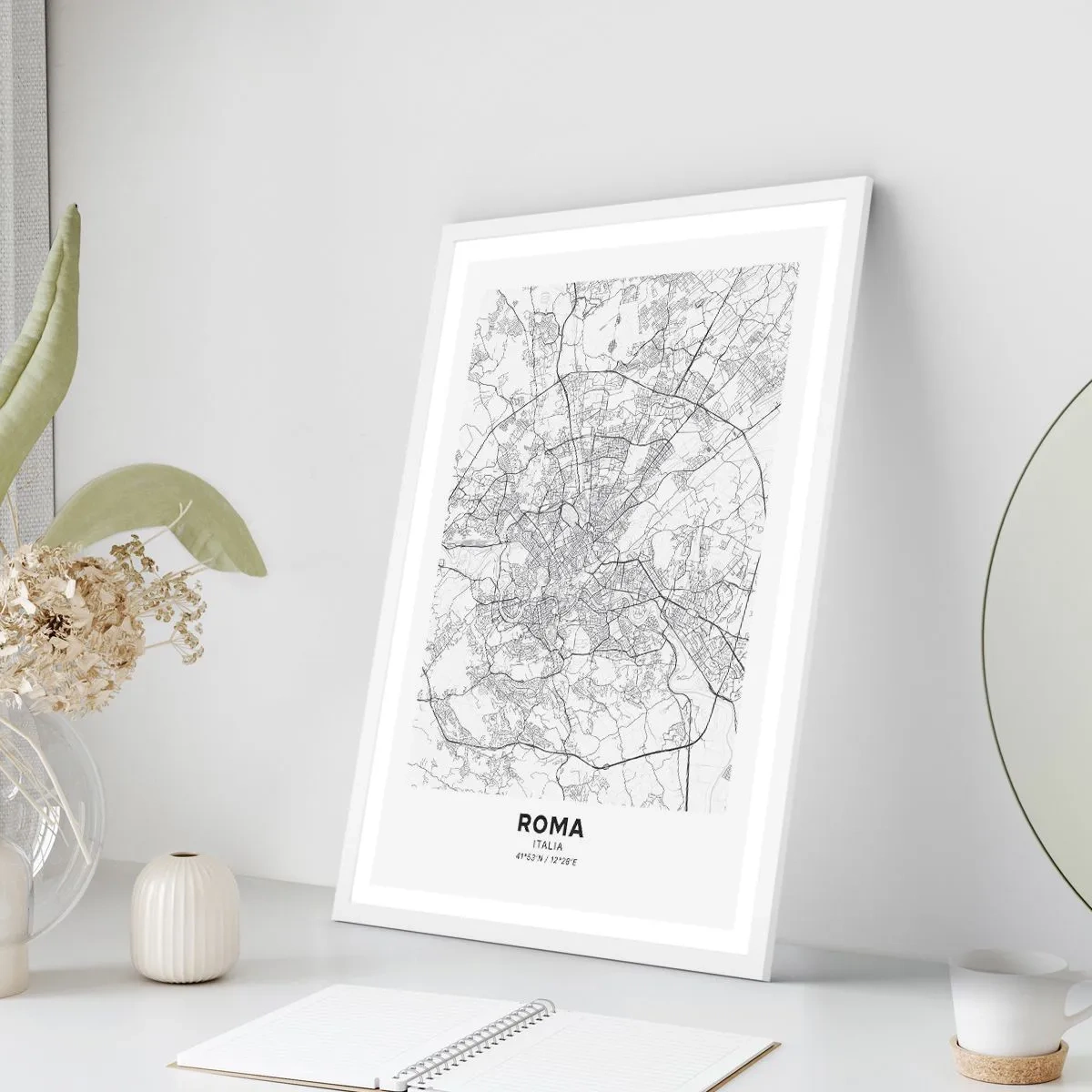 Plagát v bielom ráme - Rímsky kruh - 40x50 cm