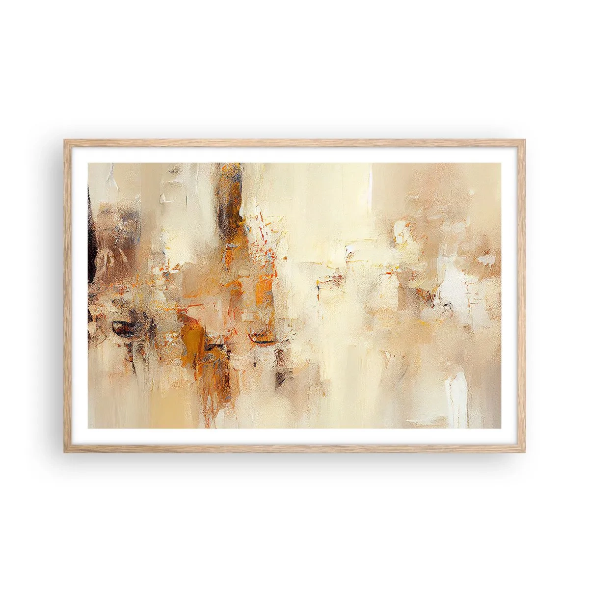 Plagát v ráme zo svetlého duba - Duša jantáru - 91x61 cm