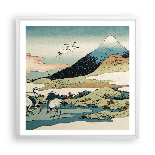 Plagát v bielom ráme - V japonskom duchu - 60x60 cm