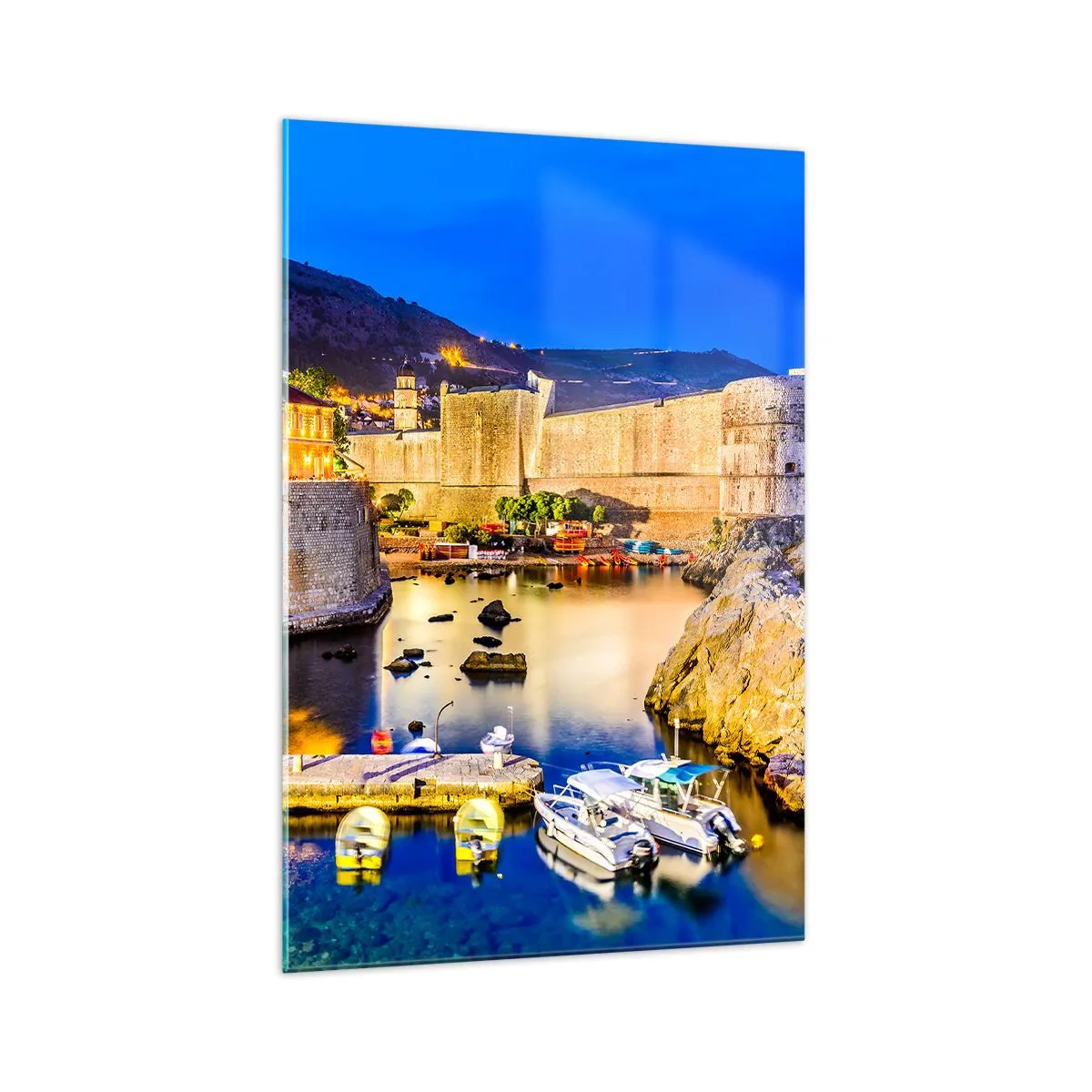 Obraz na skle - Žiarivá noc nad Jadranom - 70x100 cm