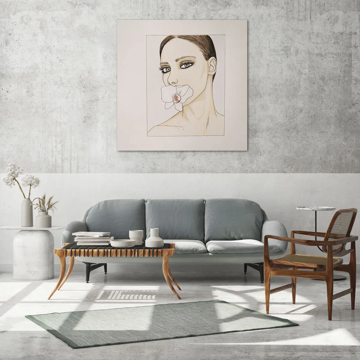 Obraz na skle - Symbol elegancie a krásy - 60x60 cm