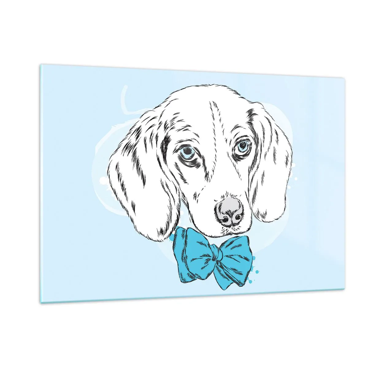 Obraz na skle - Psia elegancia - 120x80 cm