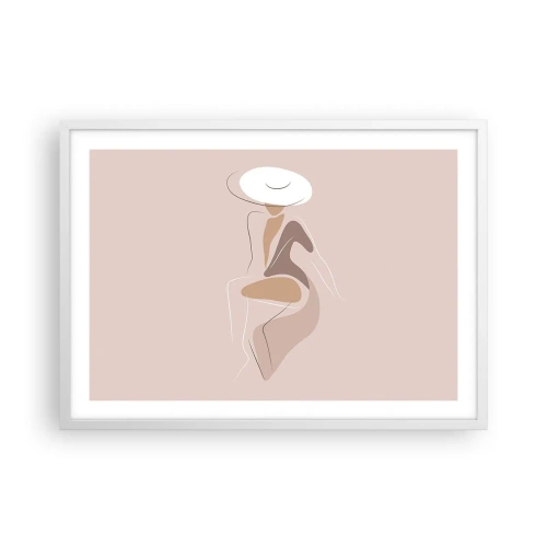 Plagát v bielom ráme - Ako vyzerá pravá dáma? - 70x50 cm