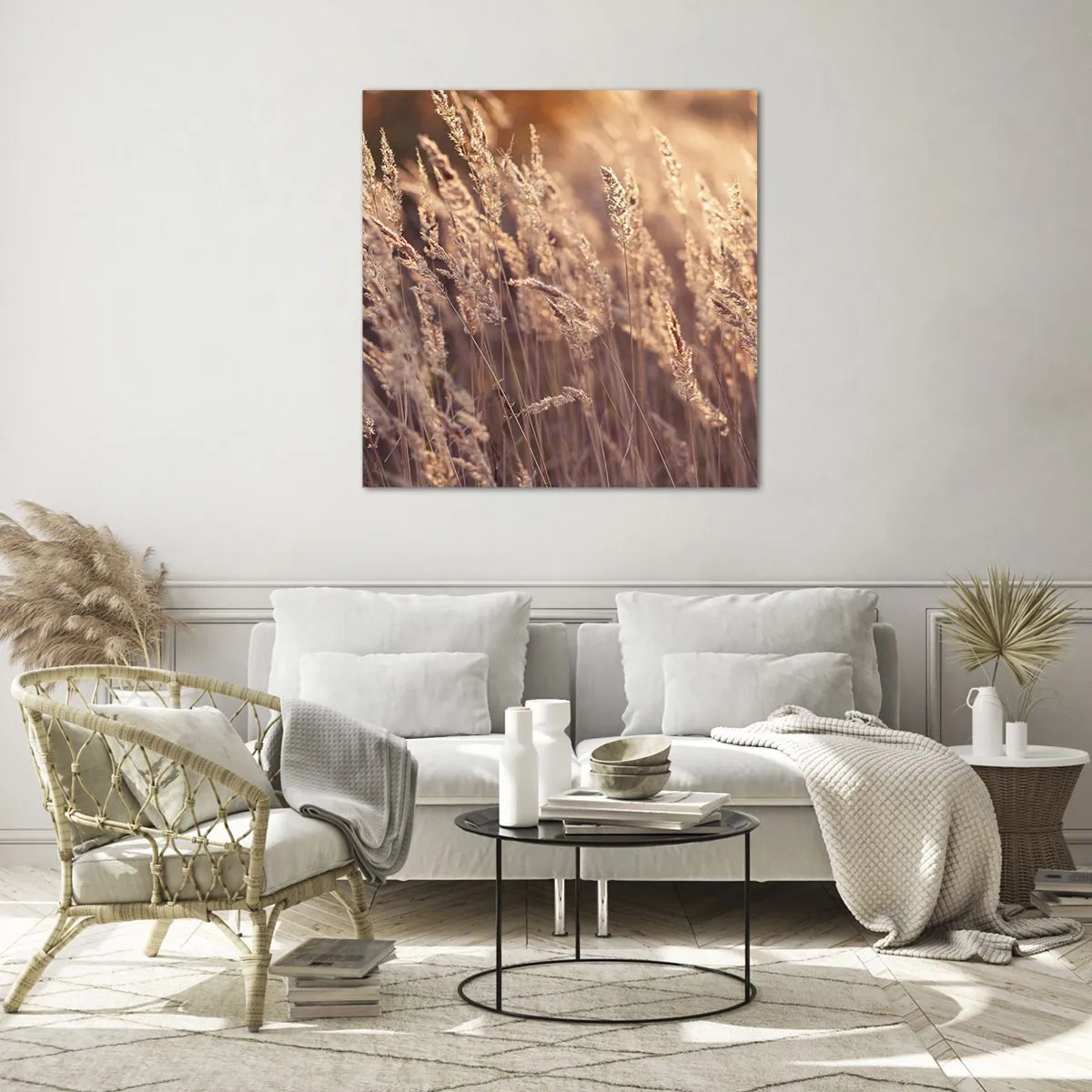 Obraz na skle - Pripravení privítať jeseň - 50x50 cm