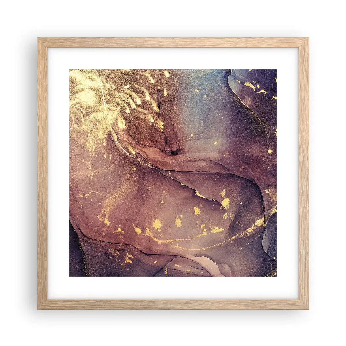 Plagát v ráme zo svetlého duba - Hmota a duch - 40x40 cm