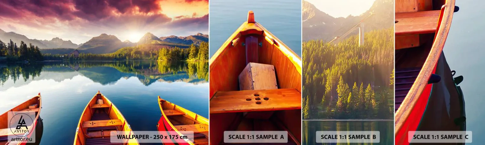 Vzorka samolepiacej fototapety Deluxe Sticker - Nič proti prírode - Krajina, hory, Vyrovnanosť - 100x30 cm