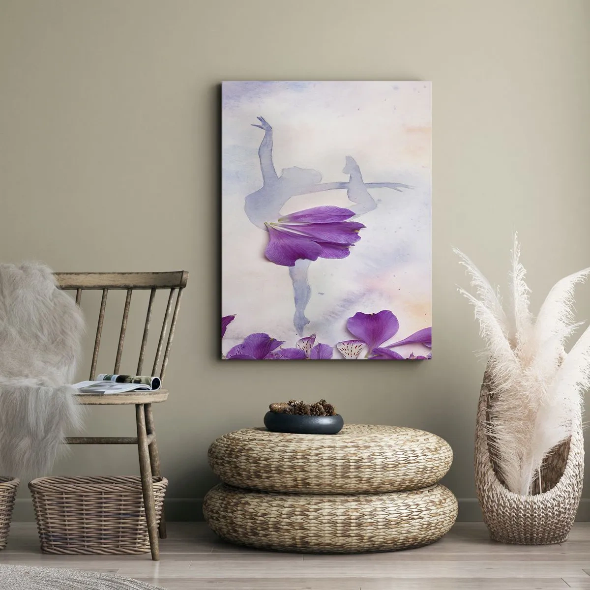 Obraz na plátne - Jemná ako kvetina - 50x70 cm