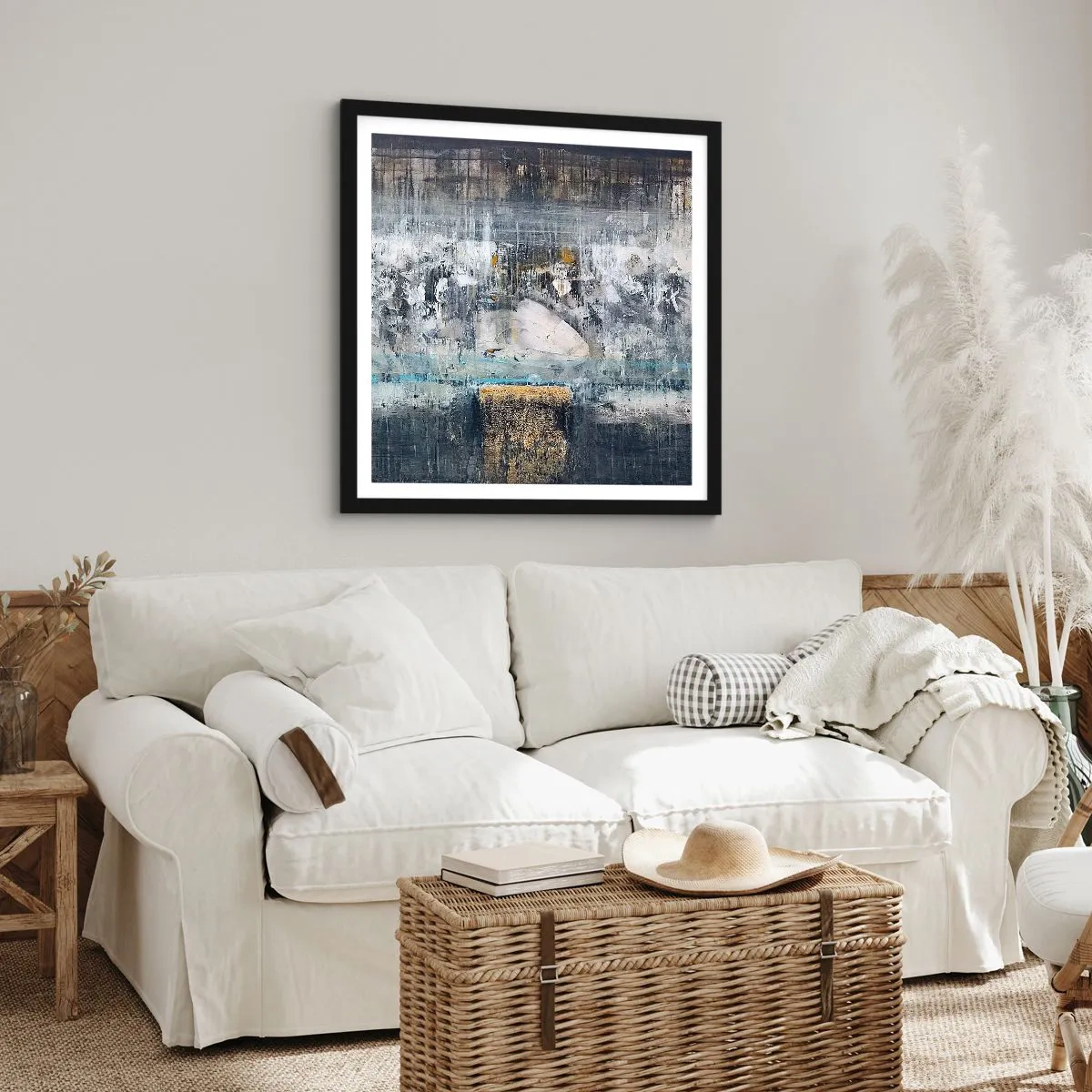 Plagát v čiernom ráme - Ako na ľade, tak aj na hrude - 60x60 cm