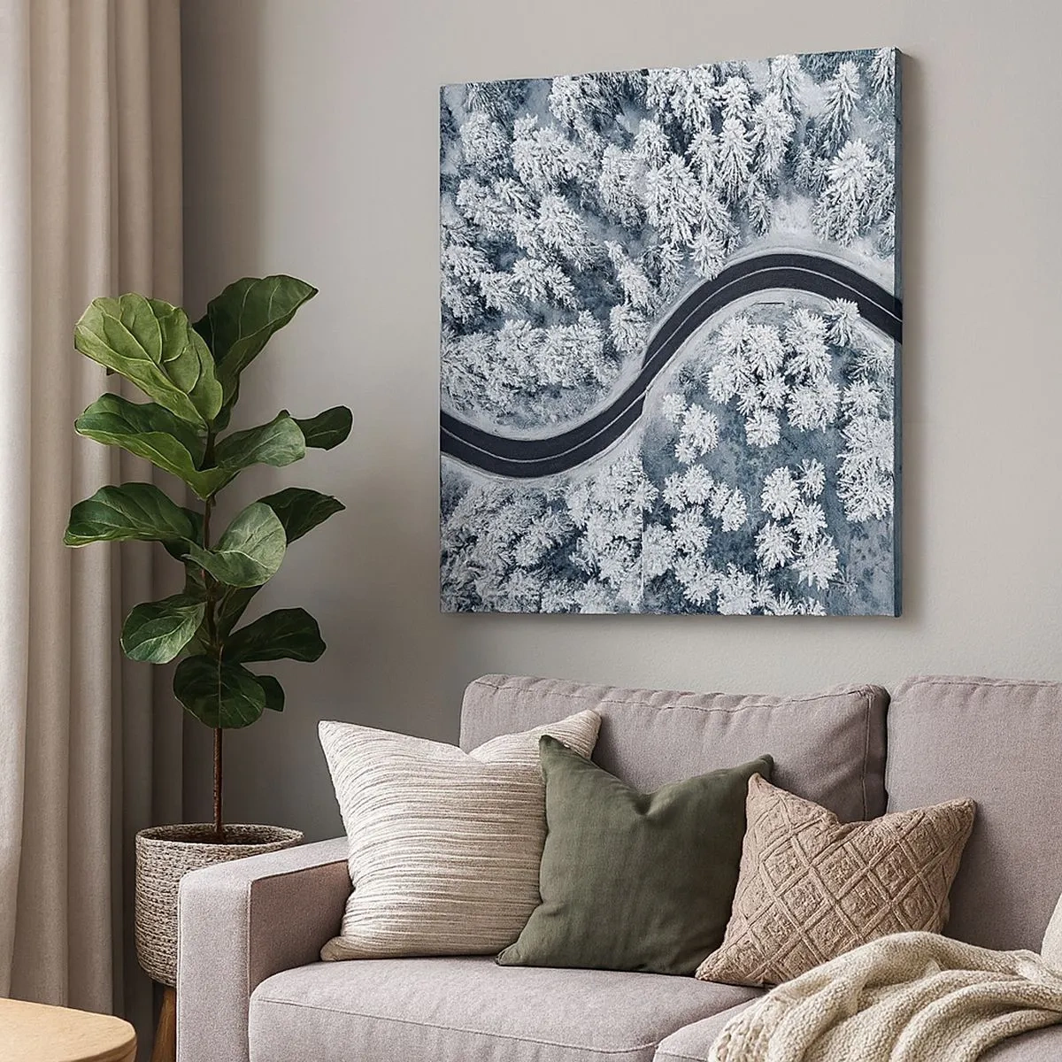 Obraz na plátne - Zimným lesom - 30x30 cm