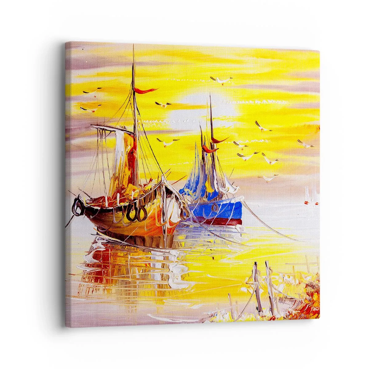 Obraz na plátne - Zaslúžený odpočinok v prístave - 30x30 cm