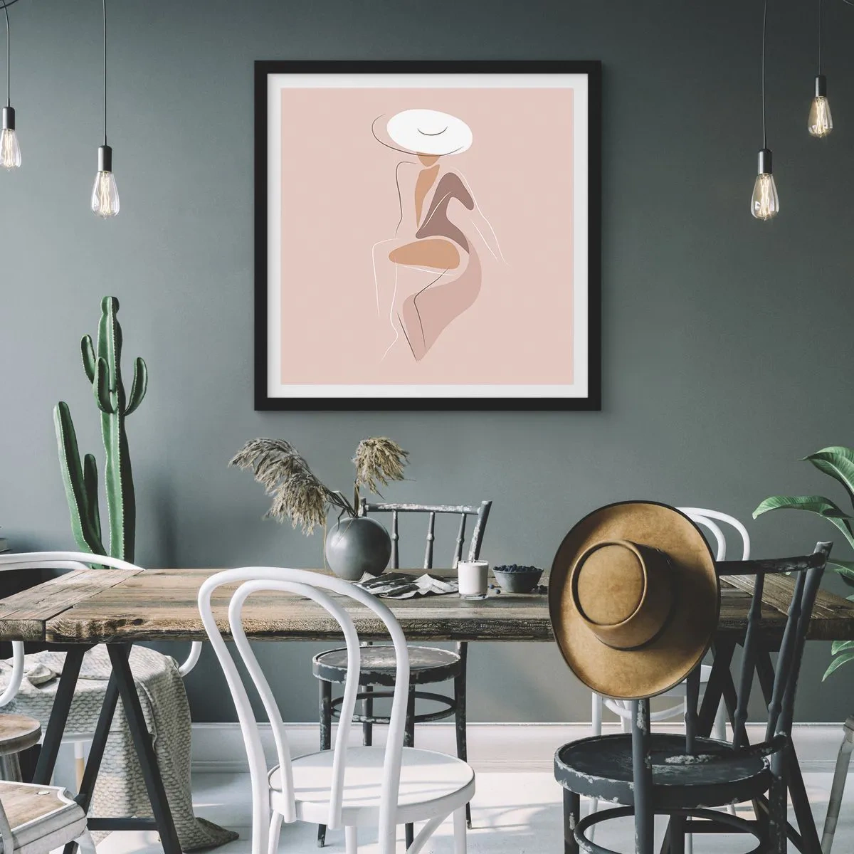 Plagát v čiernom ráme - Ako vyzerá pravá dáma? - 60x60 cm