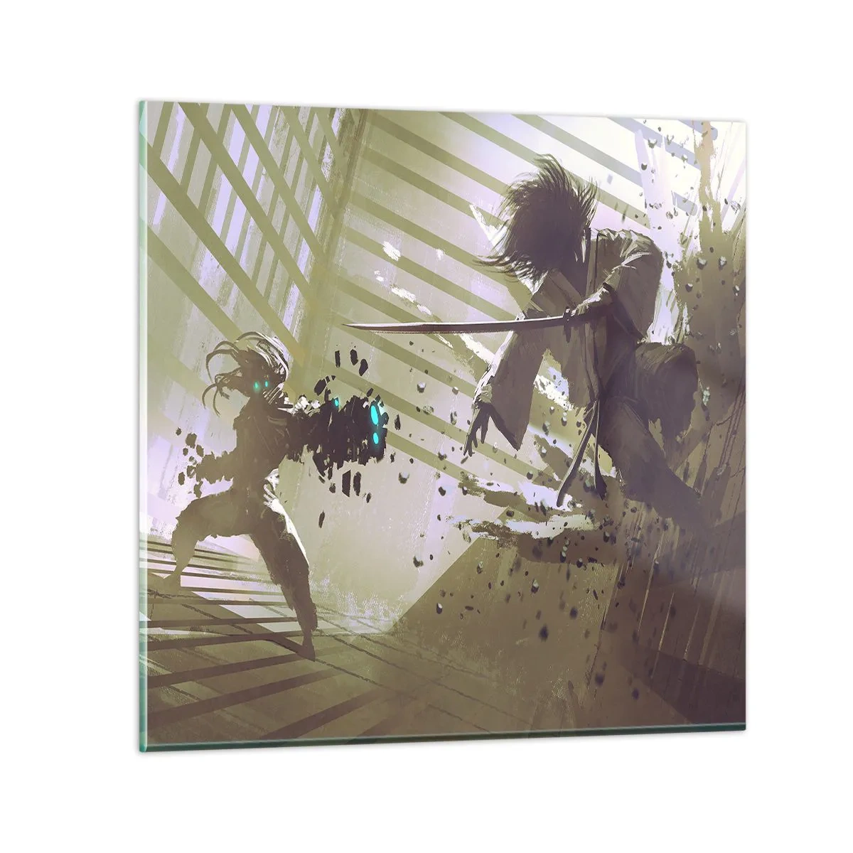 Obraz na skle - Aj ty môžeš byť samurajom - 60x60 cm