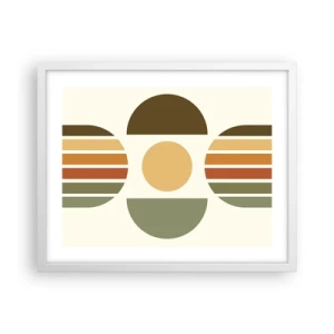 Plagát v bielom ráme - Vo farbách zeme - 50x40 cm