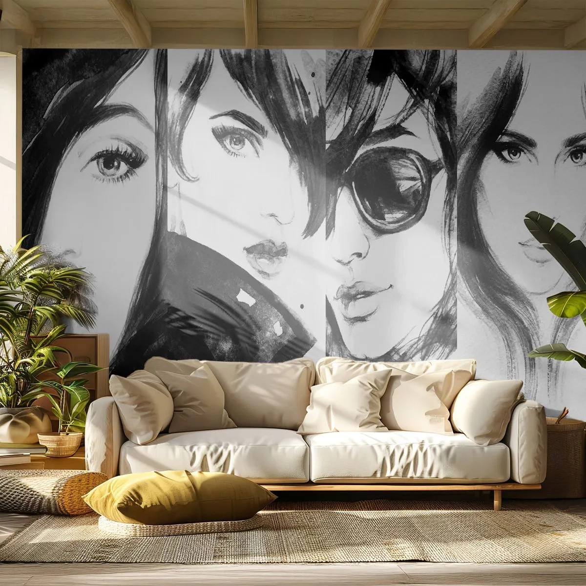 Fototapeta Premium Sand - Znásobená krása - Žena, Ženské oči, Portrét ženy - 150x105 cm