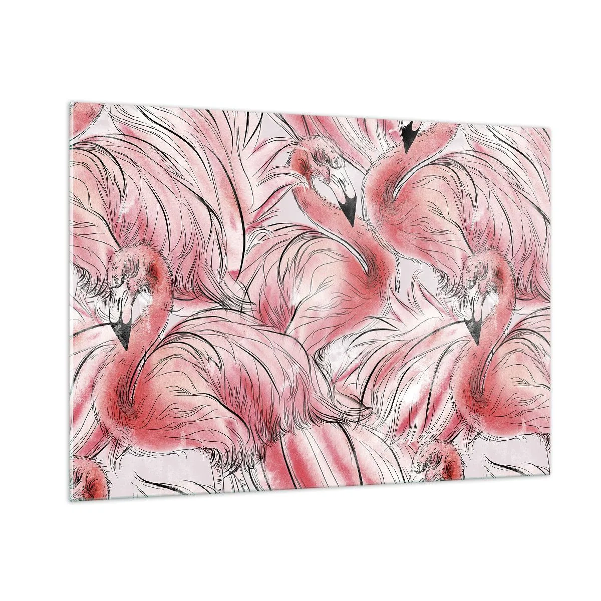 Obraz na skle - Vtáči corps de ballet - 100x70 cm