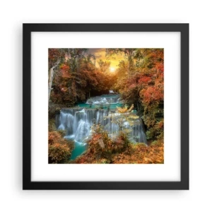 Plagát v čiernom ráme - Ukrytý poklad lesa - 30x30 cm