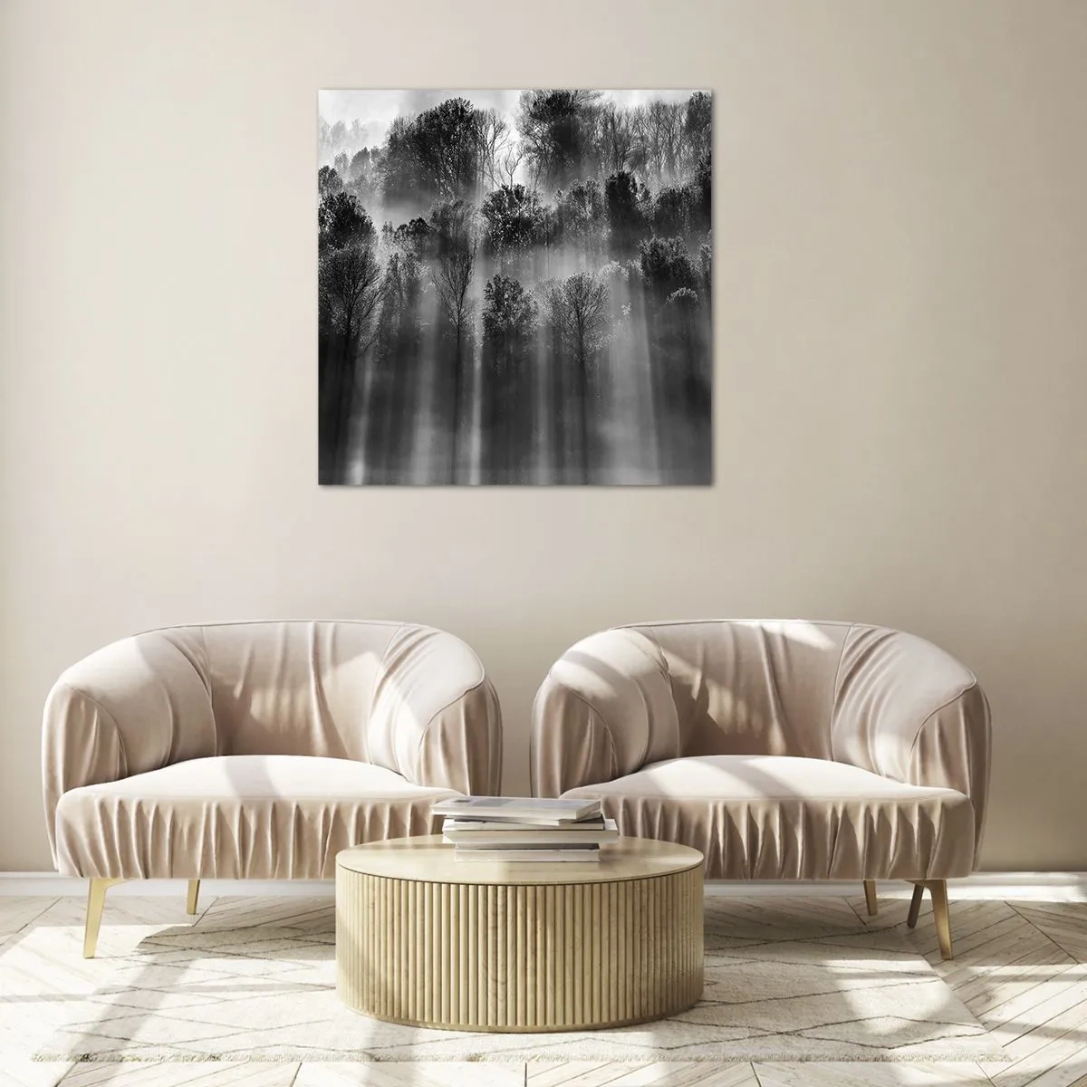 Obraz na skle - V lúčoch svetla - 70x70 cm