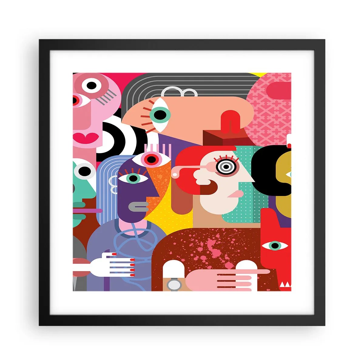 Plagát v čiernom ráme - My od pána Picassa - 40x40 cm