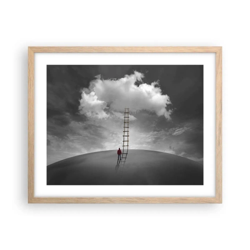 Plagát v ráme zo svetlého duba - Všetko je možné - 50x40 cm