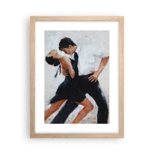 Plagát v ráme zo svetlého duba - Tango mojich túžob a snov - 30x40 cm