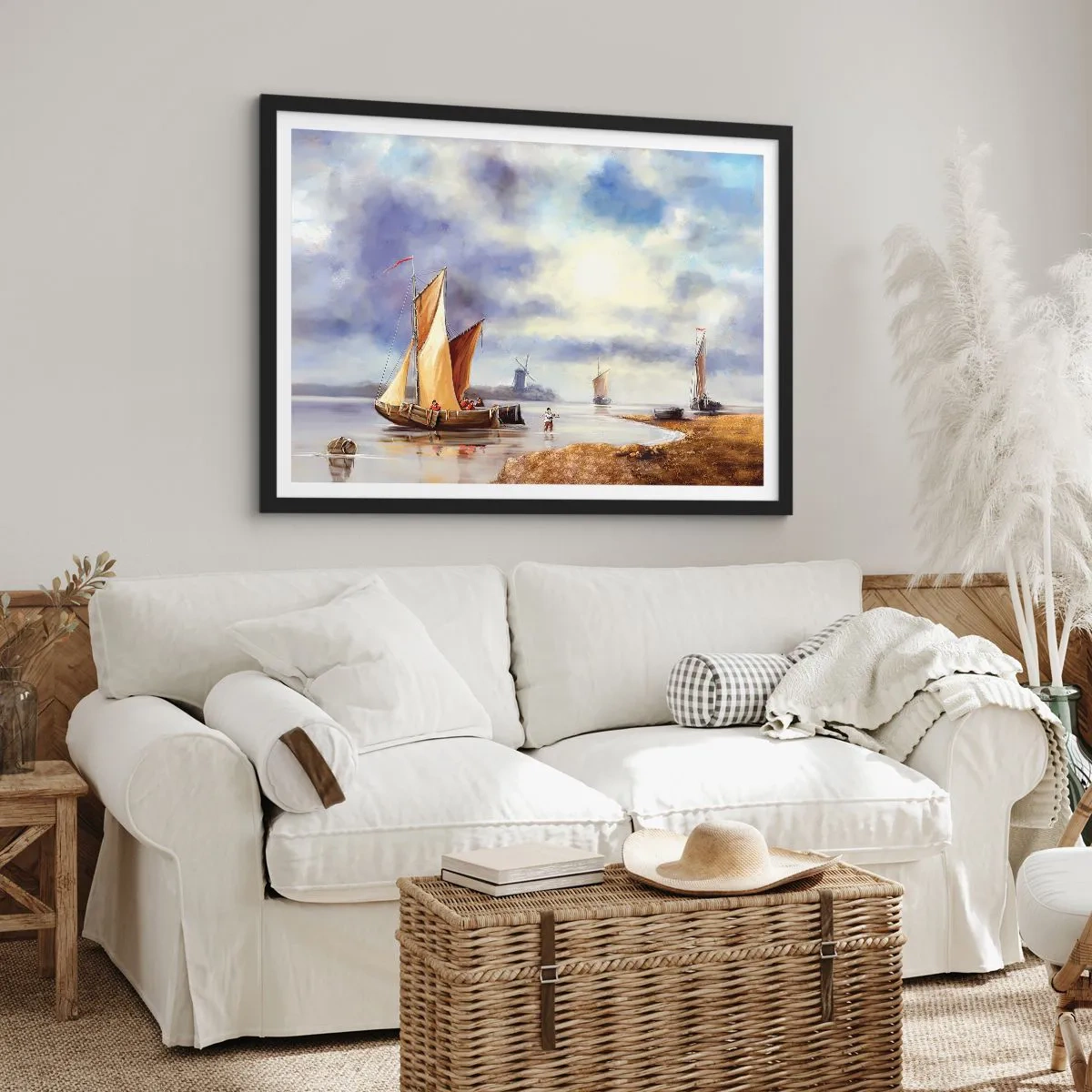 Plagát v čiernom ráme - Návrat námorníkov - 100x70 cm